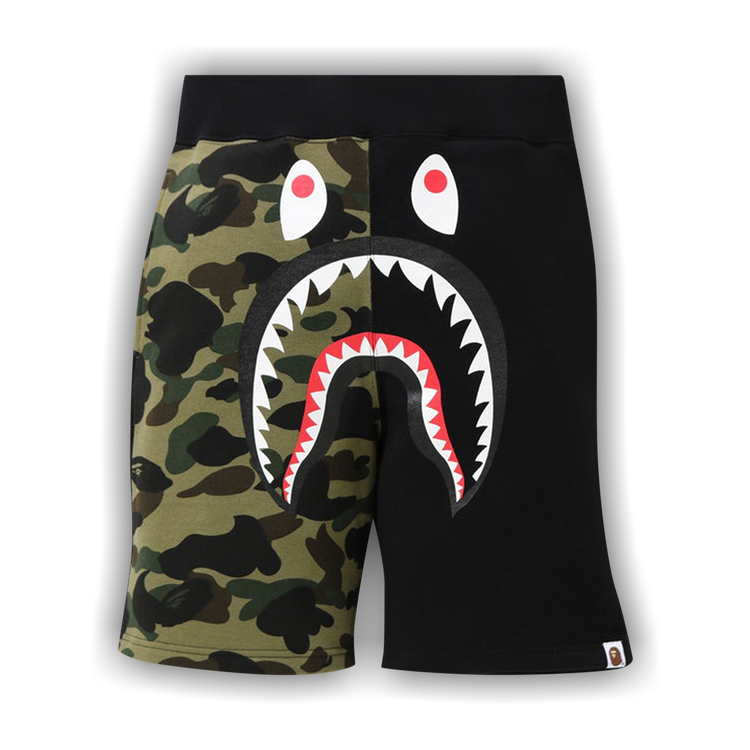 Buy BAPE Shark Sweat Shorts Black 1H20 153 007 BLACK GOAT CA