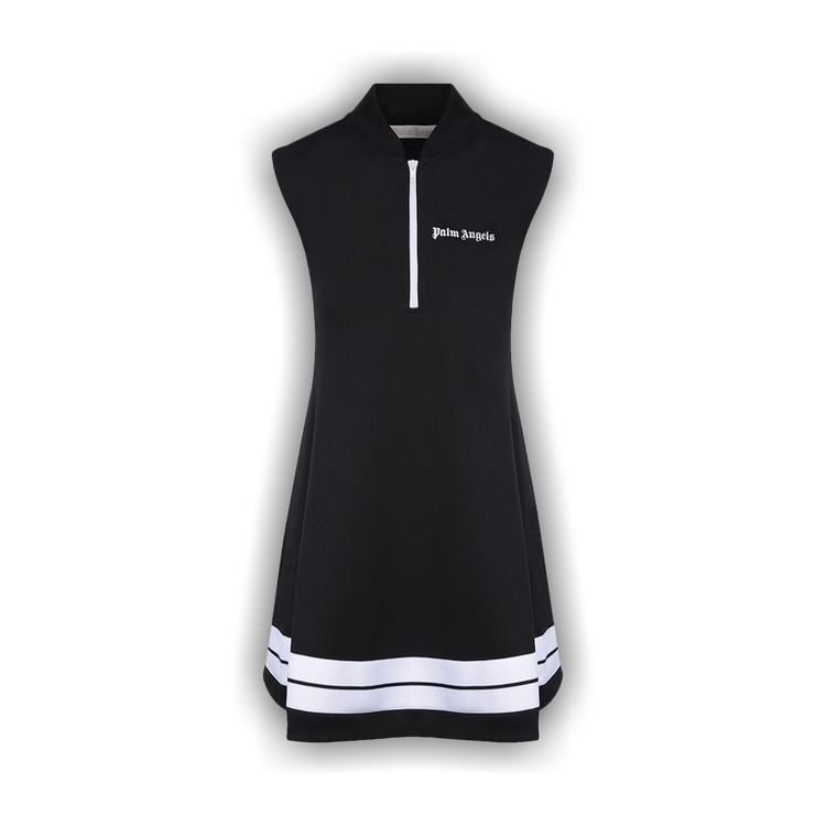 Buy Palm Angels Zip Track Dress 'Black/White