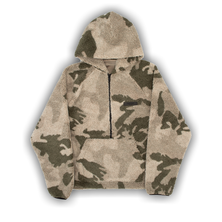 FW16 FOG FEAR OF GOD CAMO PULLOVER HOODIE カモ 送料無料 Essentials Polar Fleece Half Zip Hoodie - Camo – Feature