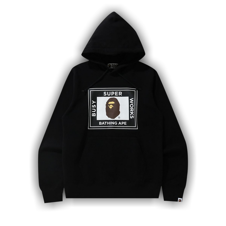 A BATHING APE BAPE パーカー ブラック BUSY WORKS Buy BAPE Super Busy Works Pullover Hoodie 'Black' - 1H20 114 010