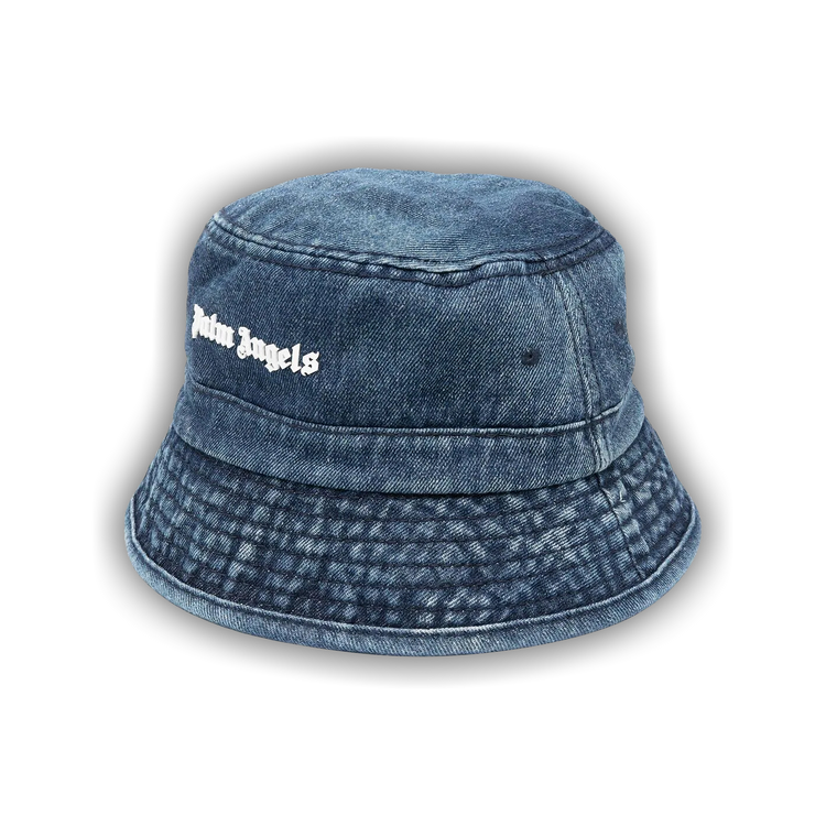 Buy Palm Angels Denim Bucket Hat 'Blue/White