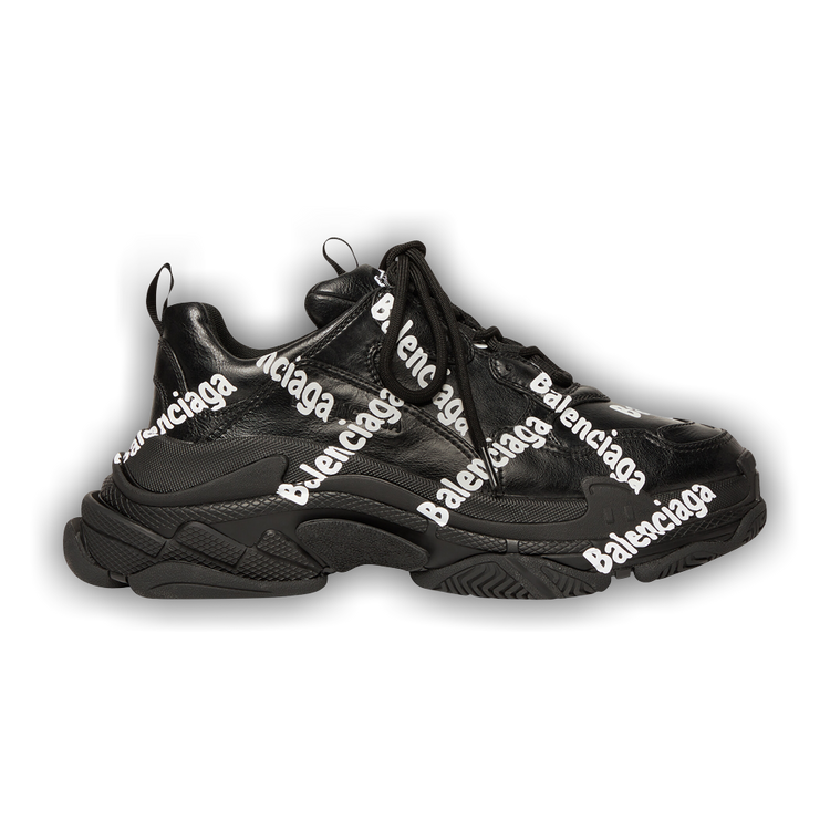 Buy Balenciaga Wmns Triple S Logotype Black 524039 W2FAB 1090 GOAT