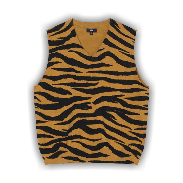 Stüssy Tiger Printed Sweater Vest Red