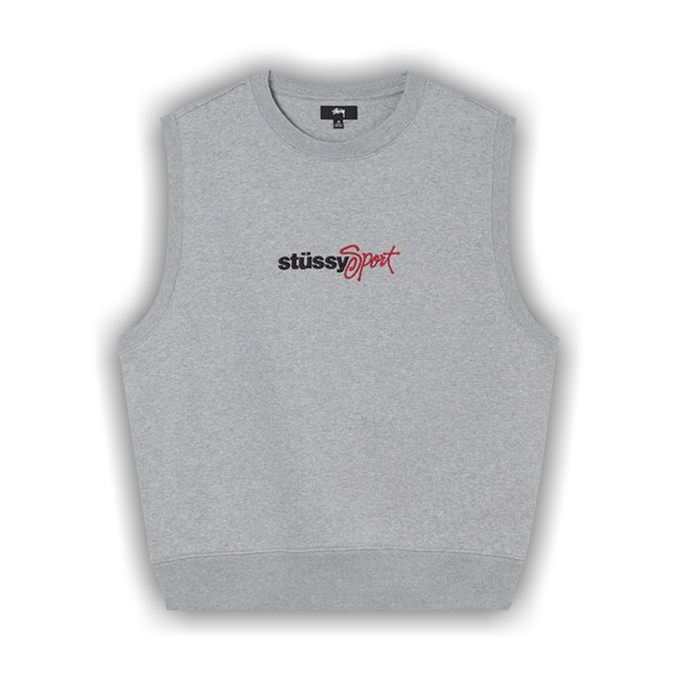 Buy Stussy Sport Fleece Vest 'Grey Heather' - 118489 GREY | GOAT