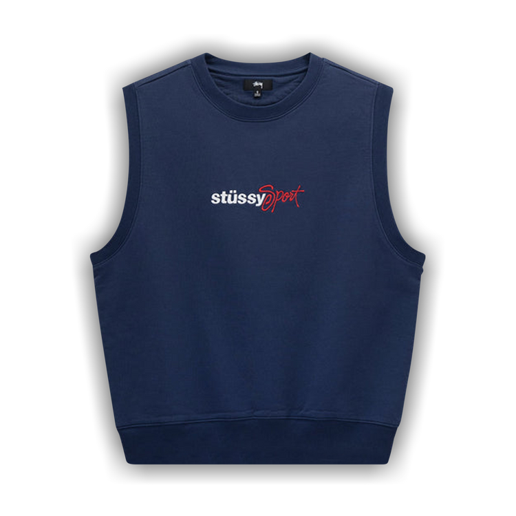 Buy Stussy Sport Fleece Vest 'Navy' - 118489 NAVY | GOAT