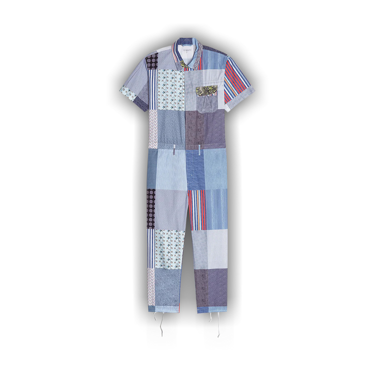 Buy Engineered Garments Print Combi Suit 'Square Patchwork