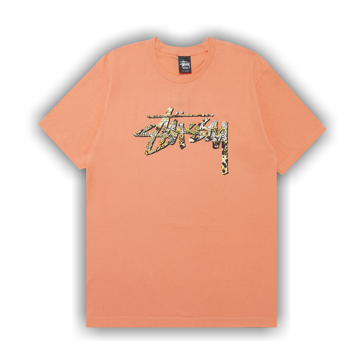 Buy Stussy Cheetah Stock Tee 'Pale Red' - 1903016 PALE | GOAT