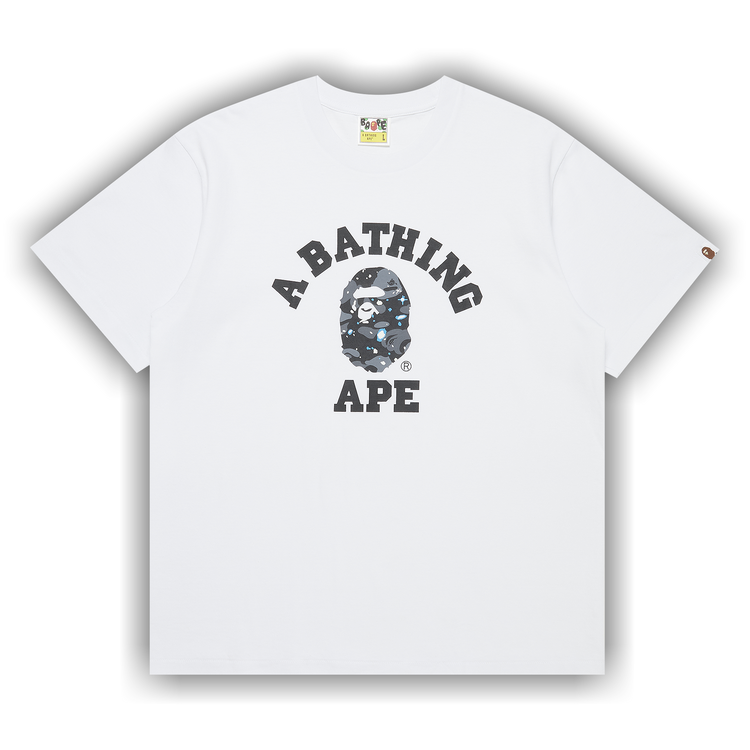 Bape space store camo college tee