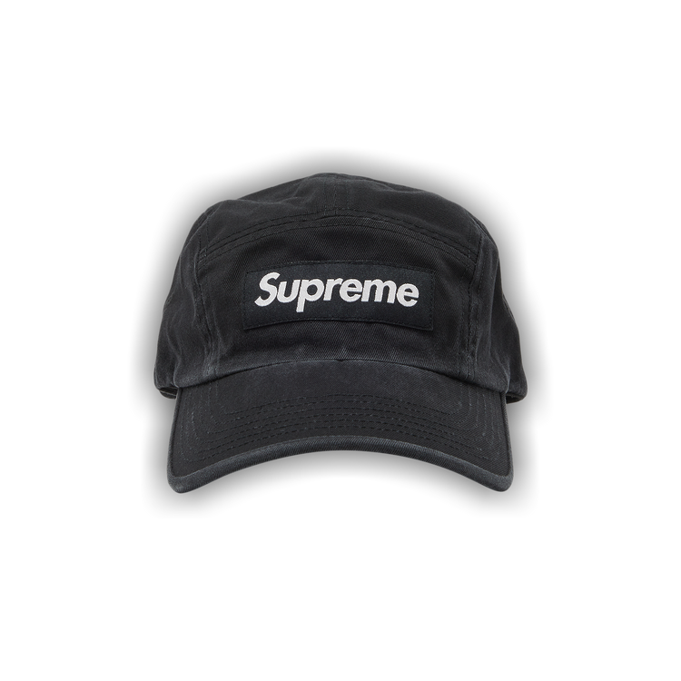 Buy Supreme Washed Chino Twill Camp Cap 'Black' - FW22H104