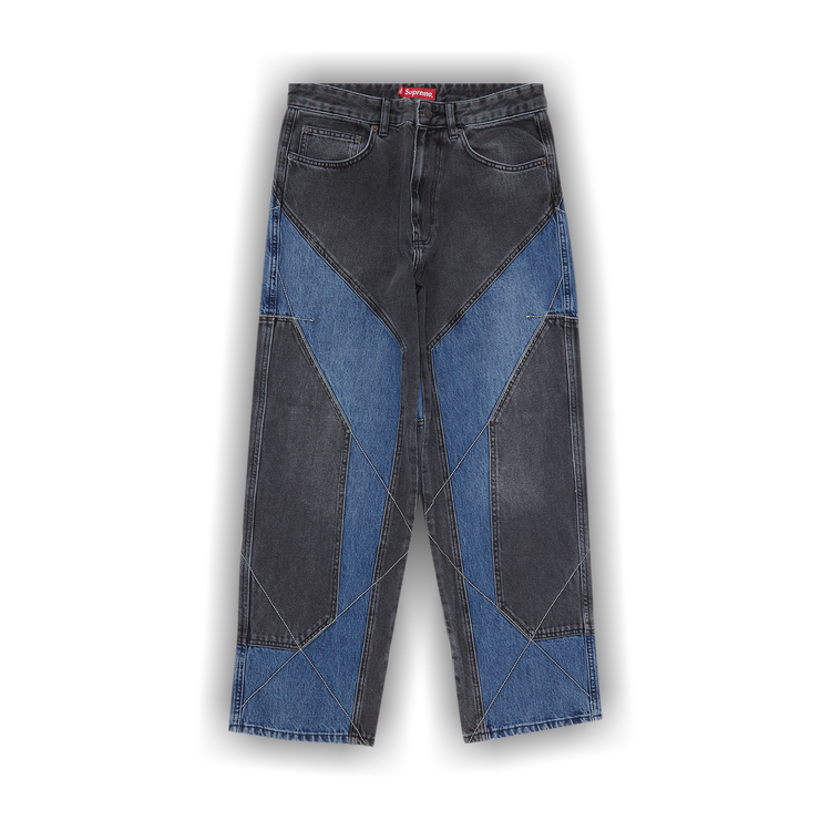 Buy Supreme 2-Tone Paneled Jean 'Black' - FW22P51 BLACK | GOAT