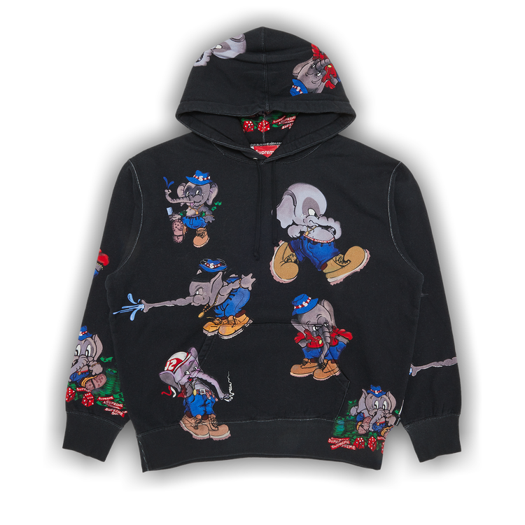 Supreme Elephant Hooded Sweatshirt 'Black' | GOAT