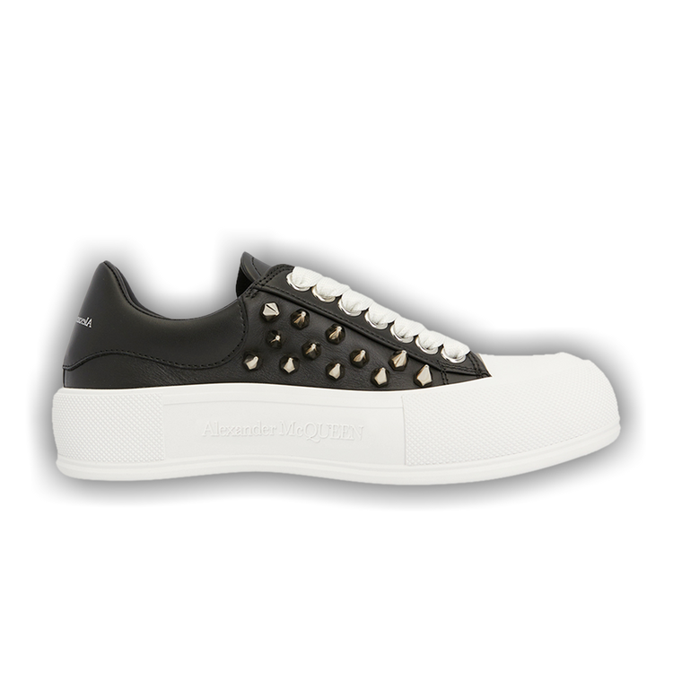 スニーカー Alexander Mcqueen Plimsoll In Black Alexander McQueen Men's Deck Plimsol Sneakers Size 7.5 US
