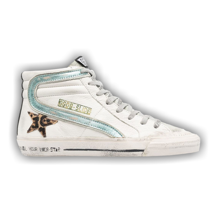 Buy Golden Goose Wmns Slide Sneaker White Leopard GWF00211