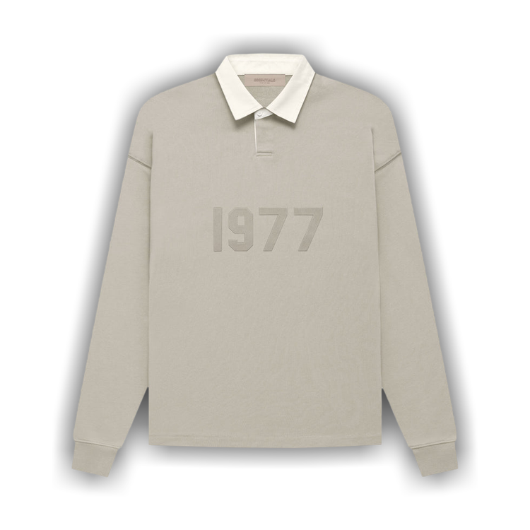 Buy Fear of God Essentials Henley Rugby 'Smoke' - 192SU222011F | GOAT