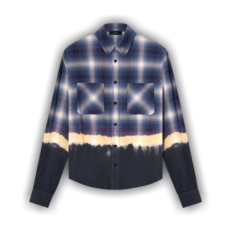 Buy Amiri Bleach Bandana Plaid Shirt 'Blue' - PF22MSL005 420 BLUE | GOAT