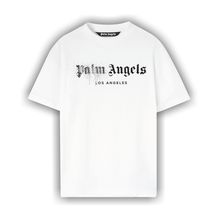 Buy Palm Angels Rhinestone Sprayed Classic Tee 'White/Black