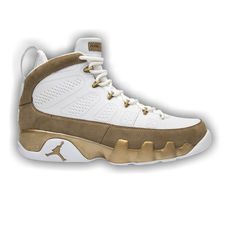 Jordan 9 white gold clearance