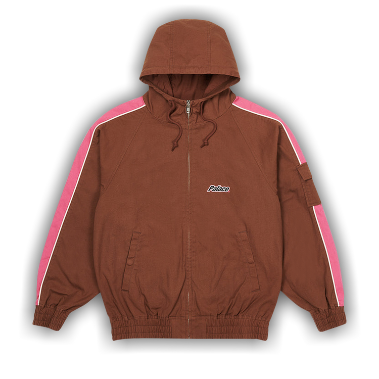 Buy Palace Lowercase Hooded Cotton Jacket 'Brown/Pink