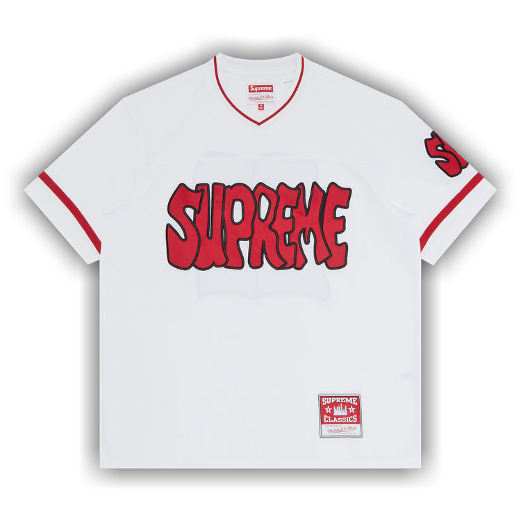 Buy Supreme x Mitchell & Ness Football Jersey 'White' - FW22KN16 