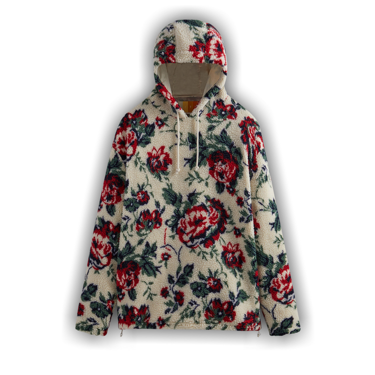 Buy Kith Merrick Floral Sherpa Hoodie Sandrift KHM030657 104 GOAT