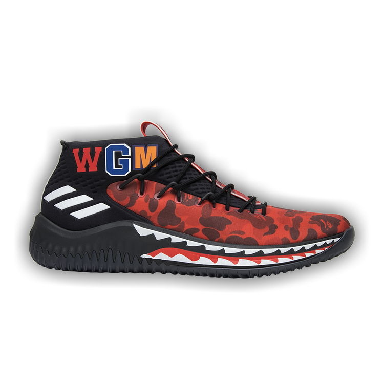 Dame 4 bape red new arrivals