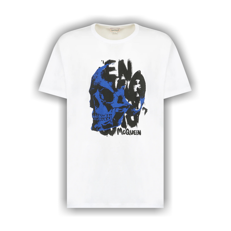 Buy Alexander McQueen Graffiti Print T-Shirt 'White