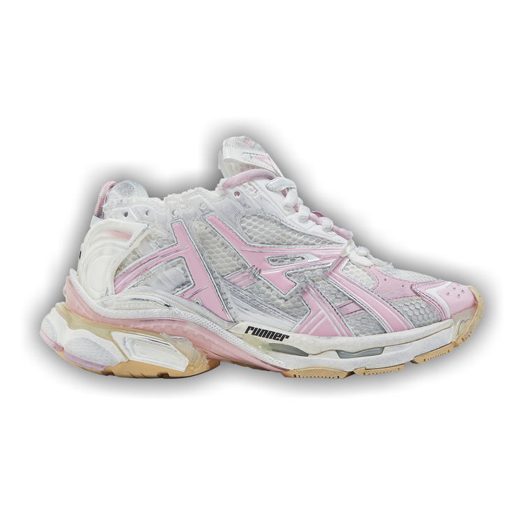 White and pink balenciaga runners discount