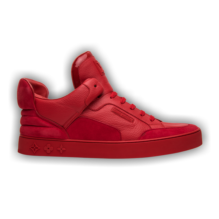 Louis Vuitton x Kanye West Red Leather and Suede Don High Top