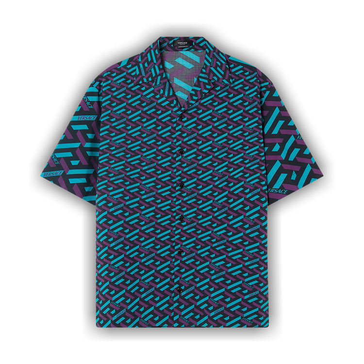 Buy Versace La Greca Shirt 'Magenta/Tangerine' - 1003926