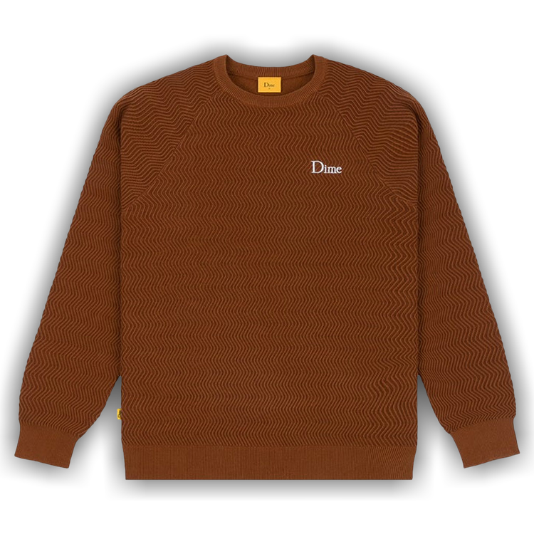 Dime Wave Cable Knit Sweater 'Raw Sienna' | GOAT