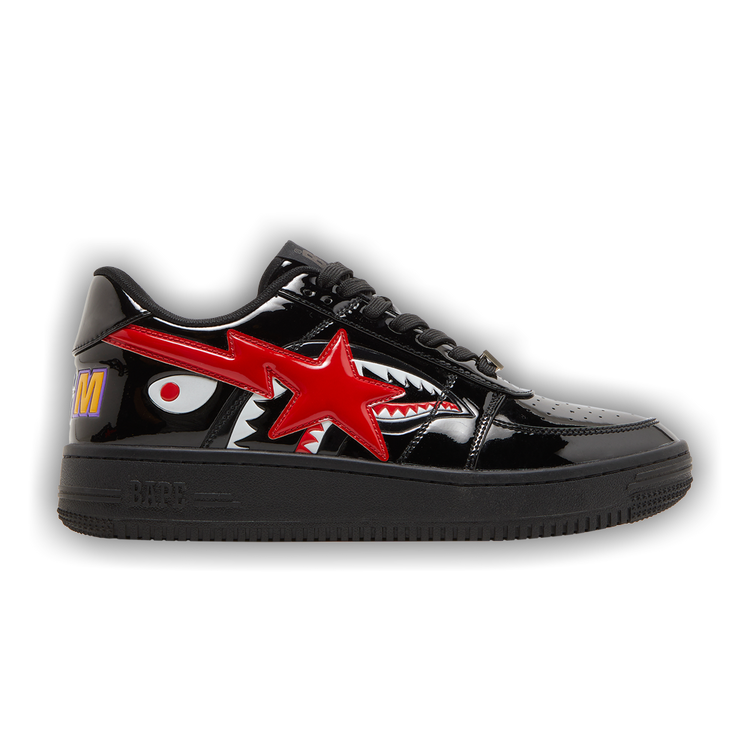 Buy Bapesta Low M1 'Shark Face - Black Red' - 1F30191002 BLK | GOAT