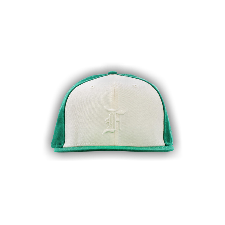 Shop New Era 59Fifty Essentials Fear of God Fitted Hat 60185371 green
