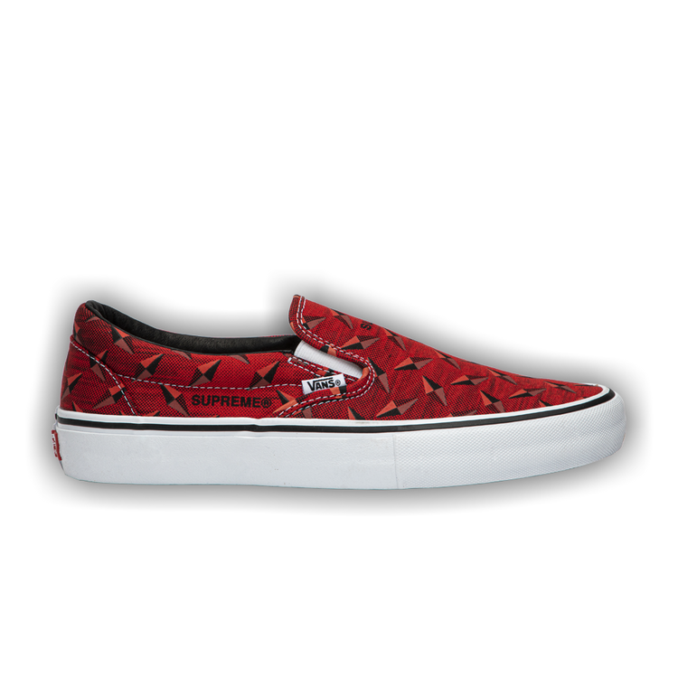 Buy Vans Supreme x Classic Slip-On Pro 'Diamond Plate Red