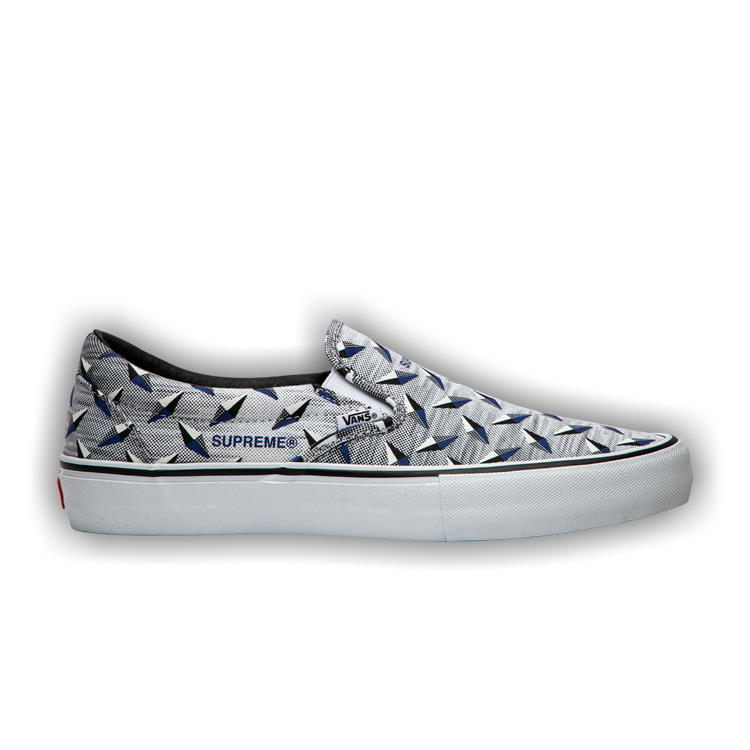 Vans Slip-On Pro Supreme - Diamond Plate Shoes - Size 8.5 - White