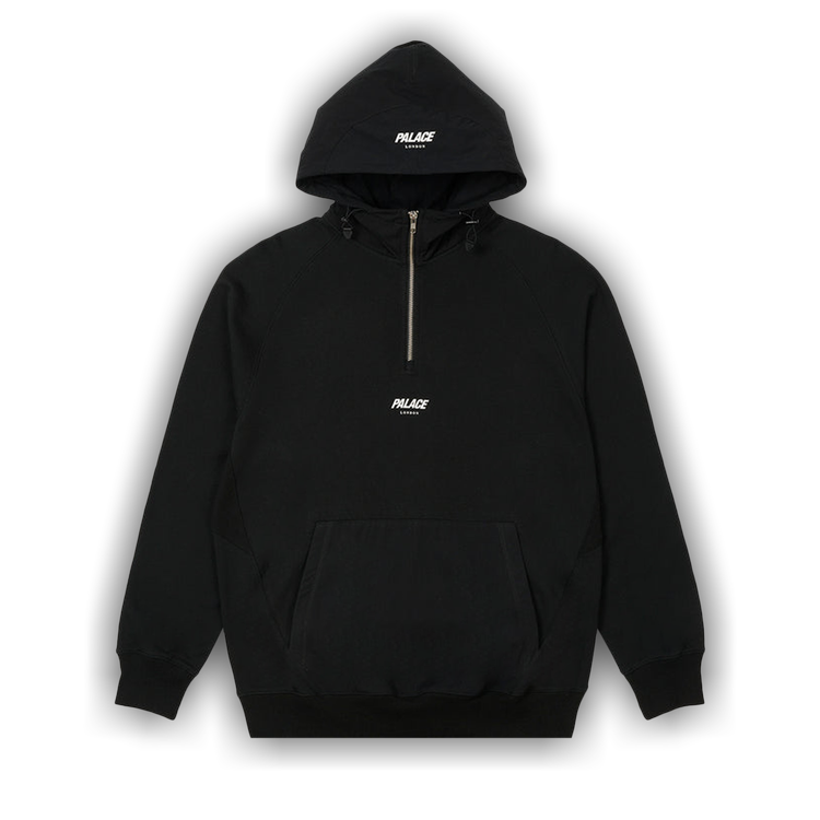 Buy Palace 1/4 Zip Cotton Panel 'Black' - P23CS012 | GOAT