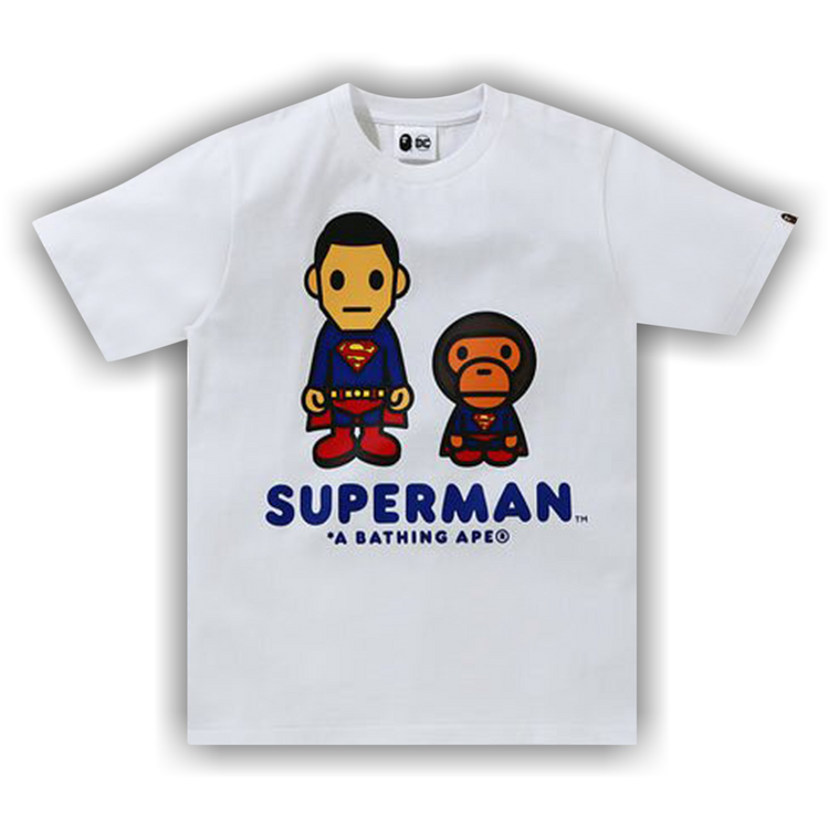 Buy BAPE x DC Baby Milo Superman Tee 'White' - 2H23 210 903 Buy BAPE x DC Baby Milo Superman Tee 'White' - 2H23 210 903