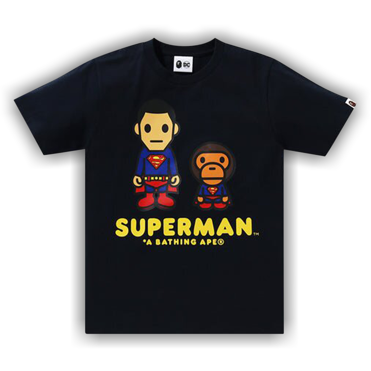 Buy BAPE x DC Baby Milo Superman Tee 'Black' - 2H23 210 903