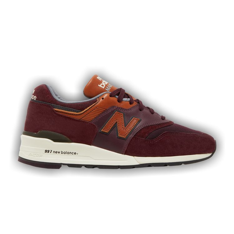 New balance 997 maroon best sale