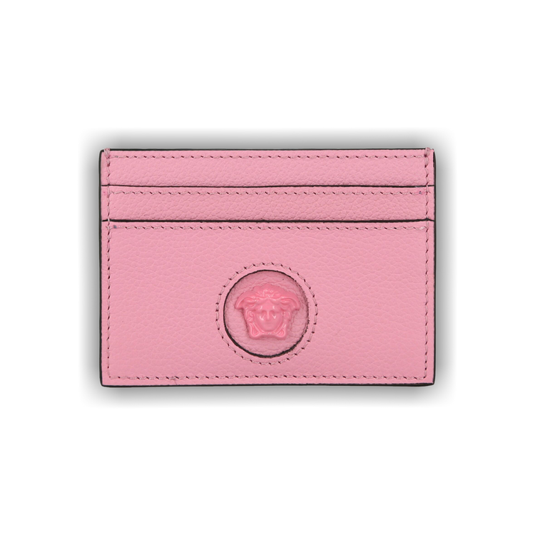 Buy Versace La Medusa Leather Card Holder 'Pink' - DP3I057