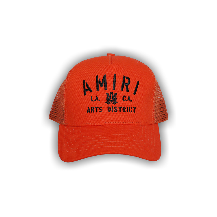 Buy Amiri Stencil Trucker Hat 'Orange/Black' - PF22MAH004