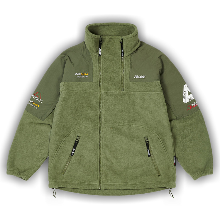 Buy Palace Polartec Double Zip Funnel 'Olive' - P23JK126 | GOAT