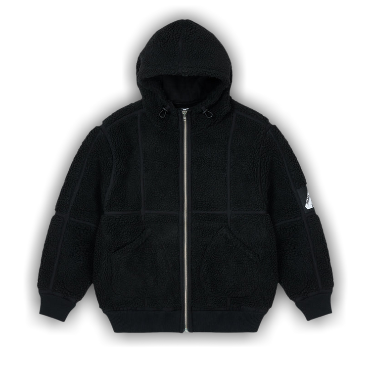 Buy Palace Sherpa Hooded Jacket 'Black' - P23JK100 | GOAT