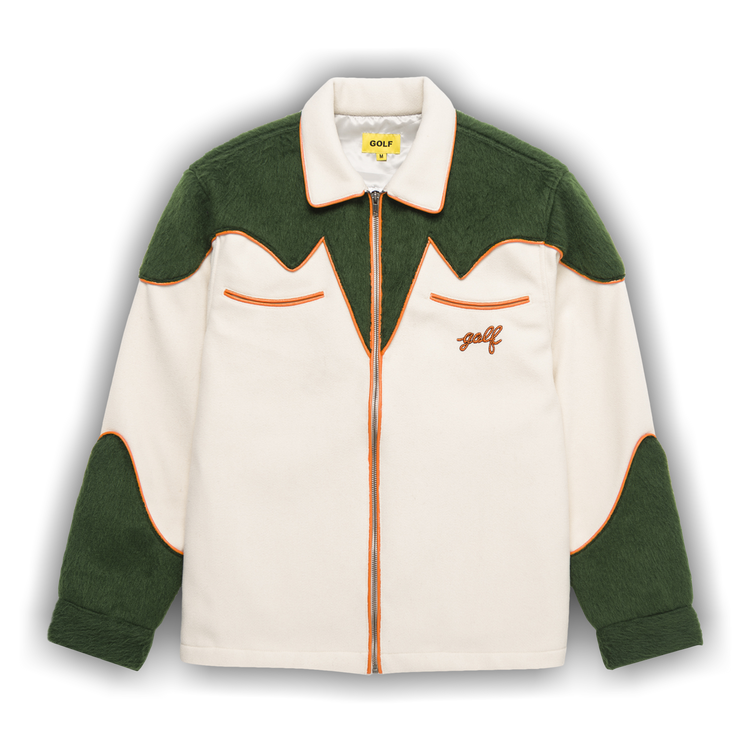 Buy GOLF WANG Western Shirt Jacket 'Ivory/Green/Orange