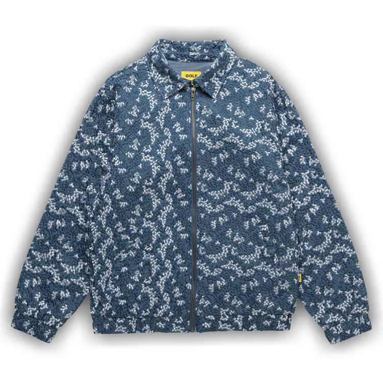 Buy GOLF WANG Floral Embroidered Harrington Jacket Blue White