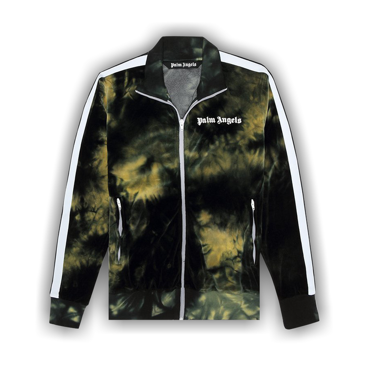 Palm Angels - Logo-Print Tie-Dyed Cotton-Blend Velour Track