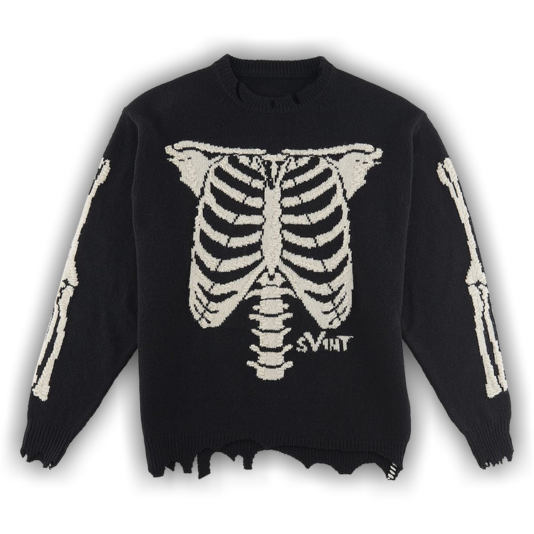 Buy Saint Michael x Vlone Skeleton Knit 'Black' - SM A22 0000 094