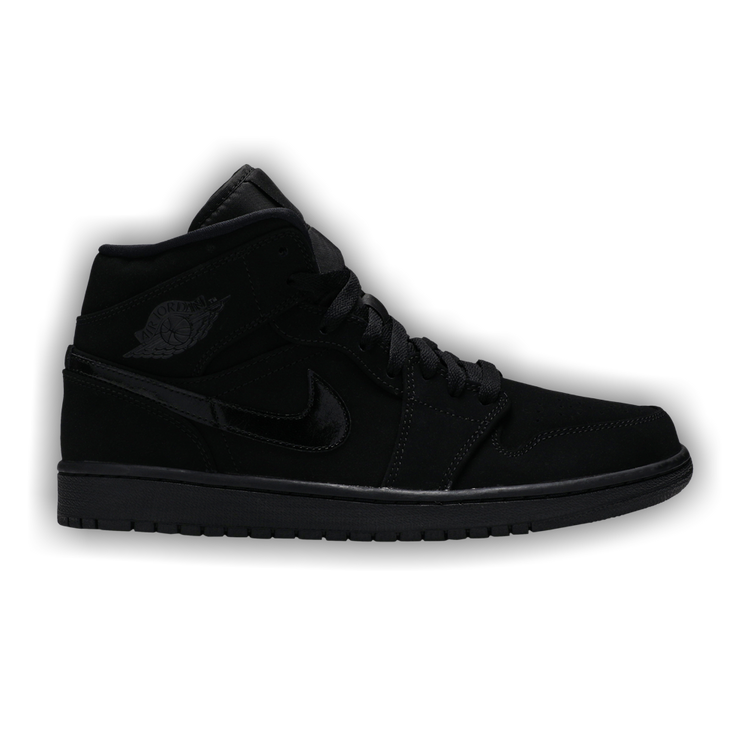 All black hot sale suede jordan 1
