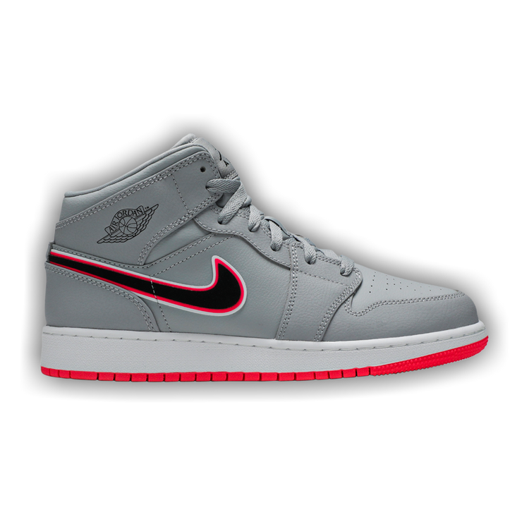 Buy Air Jordan 1 Mid GS Wolf Grey Pink 555112 060 GOAT