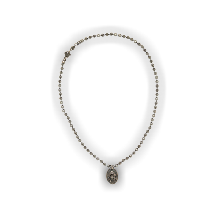 Number Nine Braided Rope Ring Pendant Necklace