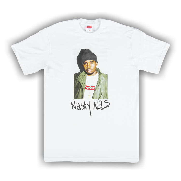 【XL】SUPREME 17AW NASTY NAS T WHITE Tシャツ Supreme 17AW Nasty Nas T White XL Used Men's Casual T-Shirt